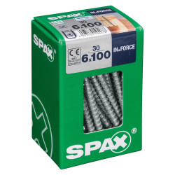 Vis SPAX IN FORCE 6x100mm – Lot de 30 | SPAX