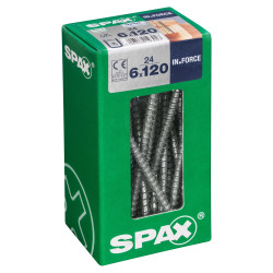 Vis SPAX IN FORCE 6x120mm – Lot de 24 pièces | SPAX