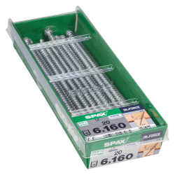Vis SPAX IN FORCE 6x160mm – Lot de 20 pièces | SPAX