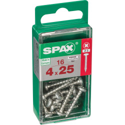 Vis SPAX Tête Ronde 4x25mm – Lot 16 pièces | SPAX