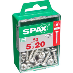 Vis SPAX tête ronde 5 x 20 mm – lot de 50 pièces | SPAX