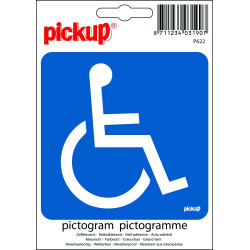Pictogramme Fauteuil Roulant – Accès PMR 10x10cm | PICKUP