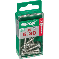 Vis SPAX 5x30mm Tête Ronde – Lot de 10 pièces | SPAX