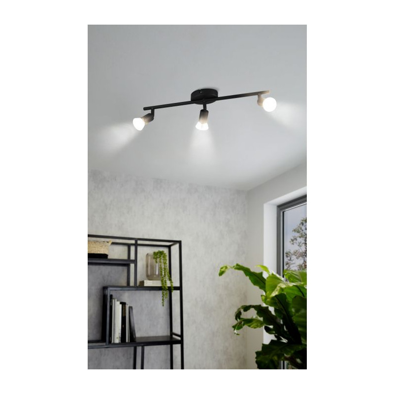 Spot Buzz 3 x GU10 LED 3 W noir EGLO