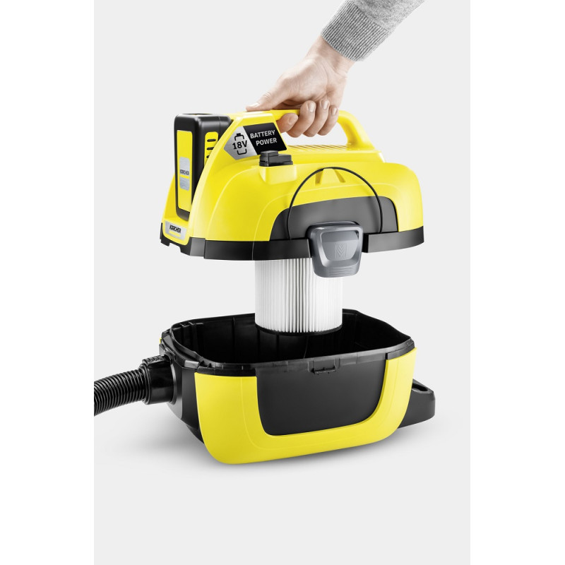 Aspirateur eau et poussière WD1 sur batterie 18 V 2,5 Ah KÄRCHER Aspirateur eau et poussière WD1 sur batterie 18 V 2,5 Ah KÄRCHER