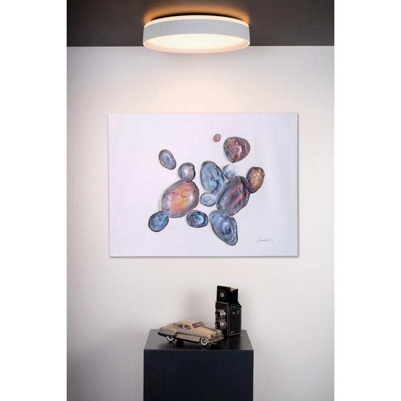 Plafonnier Nuria Ø 40 cm LED 24 W dimmable blanc LUCIDE Plafonnier Nuria Ø 40 cm LED 24 W dimmable blanc LUCIDE