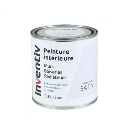 Peinture pour mur boiserie radiateur Violette n°7 satiné 0,5 L INVENTIV