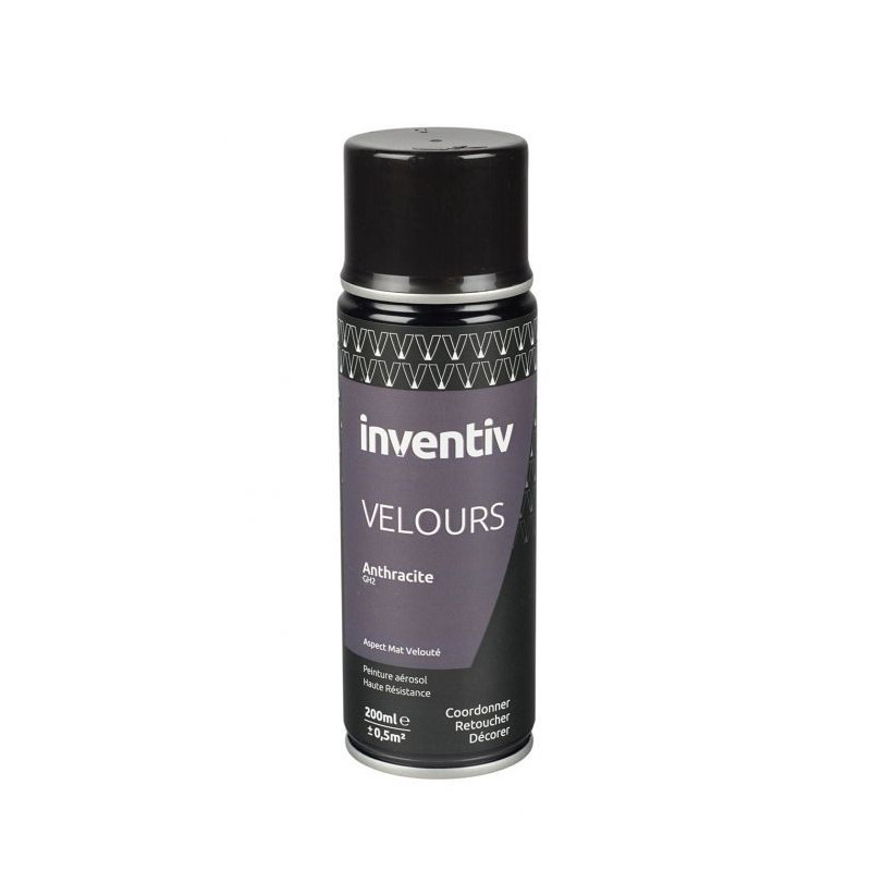 Aérosol Velours Anthracite GH2 0,2 L INVENTIV