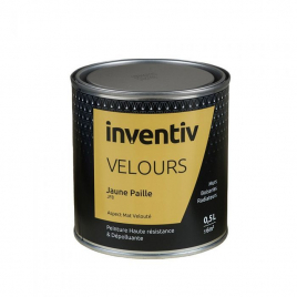 Peinture Velours jaune paille JF8 0,5 L INVENTIV