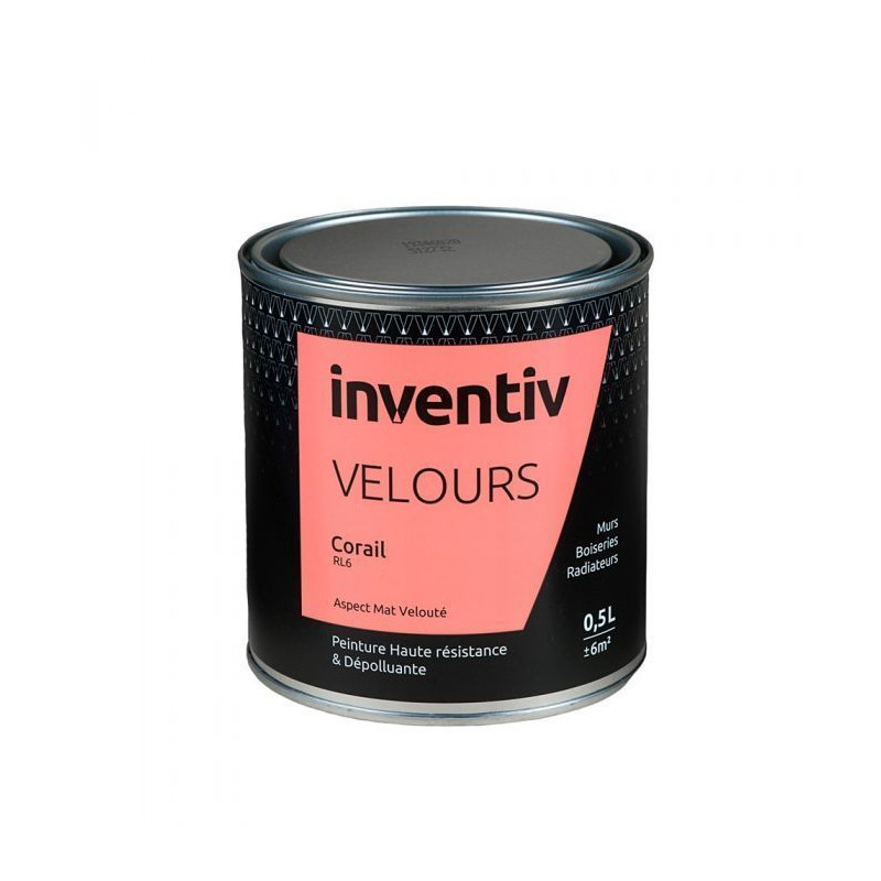 Peinture Velours Corail RL6 0,5 L INVENTIV