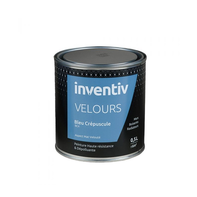 Peinture Velours Bleu Crépuscule BC4 0,5 L INVENTIV