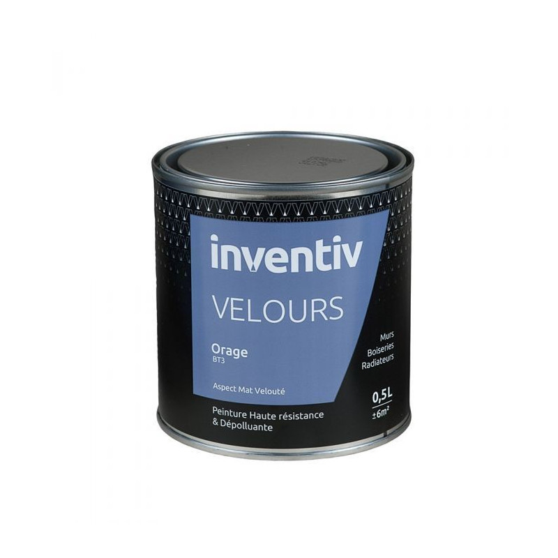 Peinture Velours Orage BT3 0,5 L INVENTIV