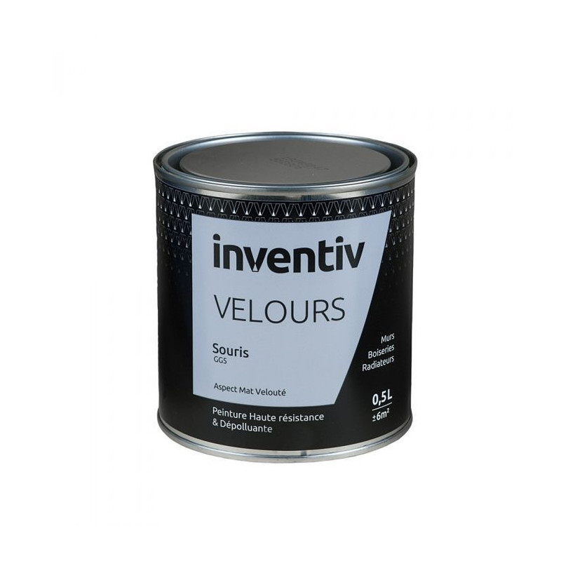 Peinture Velours Souris GG5 0,5 L INVENTIV