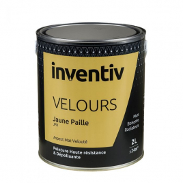 Peinture Velours jaune paille JF8 2 L INVENTIV
