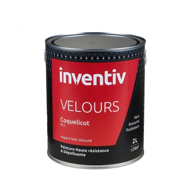 Peinture Velours Coquelicot RL3 2 L INVENTIV