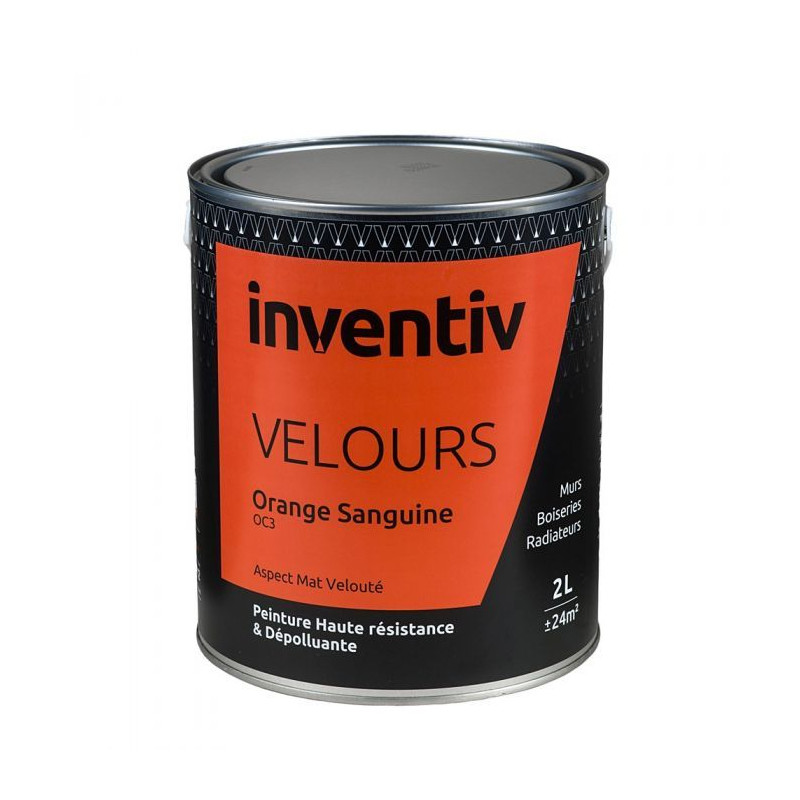 Peinture Velours Orange Sanguine OC3 2 L INVENTIV