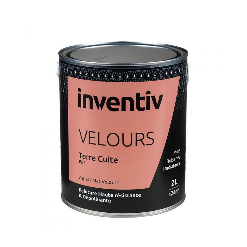 Peinture Velours Terre Cuite BB3 2 L INVENTIV