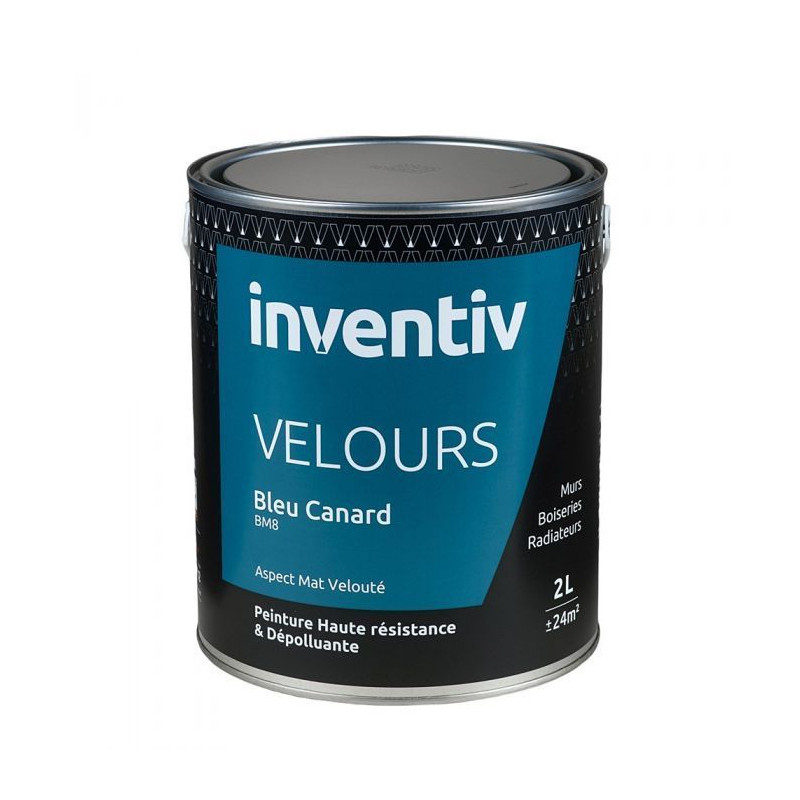 Peinture Velours Bleu Canard BM8 2 L INVENTIV