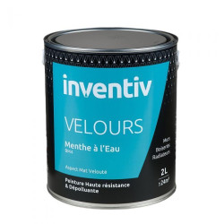 Peinture Velours Menthe à eau BM4 2 L INVENTIV