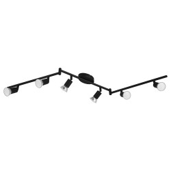 Spot LED Buzz noir GU10 6x3W EGLO – Éclairage design | EGLO