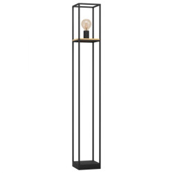 Lampadaire Libertad noir et bois E27 40 W EGLO