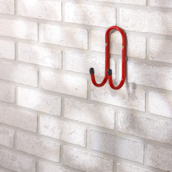 Crochet double 70 mm – Rangement de garage optimal | MOTTEZ