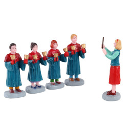 Set de figurines chantant en chur 5 pièces LEMAX
