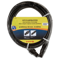 Kit d'aspiration en plastique Ø 22 mm 7 m SPID'O