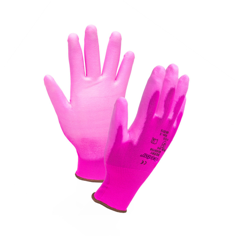 Paire de gants Berry en nylon et polyuréthanne taille 7 CASTOR