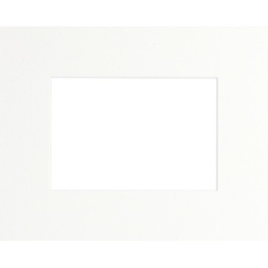 Passe-partout blanc cassé 40 x 30 cm avec ouverture intérieure de 30 x 24 cm