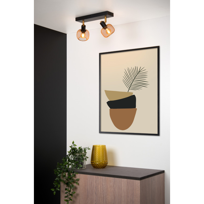 Spot plafond Maren E14 80 W doré LUCIDE Spot plafond Maren E14 80 W doré LUCIDE