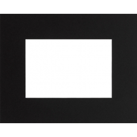 Passe-partout noir 24 x 18 cm avec ouverture intérieure de 19 x 13 cm