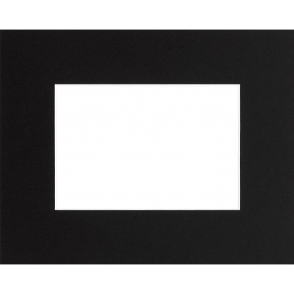 Passe-partout noir 24 x 18 cm avec ouverture intérieure de 19 x 13 cm