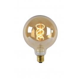 Ampoule à filament LED Bulb E27 5 W Ø 12,5 cm dimmable ambre LUCIDE