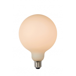 Ampoule à filament LED Bulb E27 8 W Ø 12,5 cm dimmable opalin LUCIDE