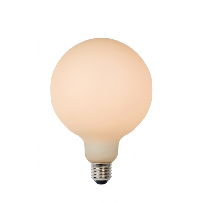 Ampoule à filament LED Bulb E27 8 W Ø 12,5 cm dimmable opalin LUCIDE