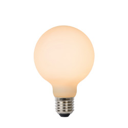 Ampoule à filament LED Bulb E27 8 W Ø 8 cm dimmable opalin LUCIDE Ampoule à filament LED Bulb E27 8 W Ø 8 cm dimmable opalin LUCIDE