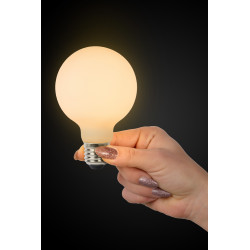 Ampoule à filament LED Bulb E27 8 W Ø 8 cm dimmable opalin LUCIDE Ampoule à filament LED Bulb E27 8 W Ø 8 cm dimmable opalin LUCIDE