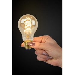 Ampoule à filament LED Bulb E27 5 W Ø 6 cm dimmable fumé LUCIDE Ampoule à filament LED Bulb E27 5 W Ø 6 cm dimmable fumé LUCIDE