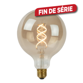 Ampoule à filament LED Bulb E27 5 W Ø 12,5 cm dimmable fumé LUCIDE