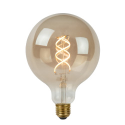 Ampoule à filament LED Bulb E27 5 W Ø 12,5 cm dimmable fumé LUCIDE