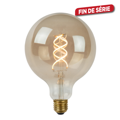 Ampoule à filament LED Bulb E27 5 W Ø 12,5 cm dimmable fumé LUCIDE