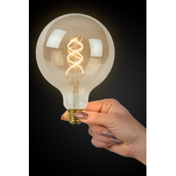 Ampoule à filament LED Bulb E27 5 W Ø 12,5 cm dimmable fumé LUCIDE Ampoule à filament LED Bulb E27 5 W Ø 12,5 cm dimmable fumé LUCIDE