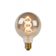 Ampoule à filament LED Bulb E27 5 W Ø 9,5 cm dimmable fumé LUCIDE