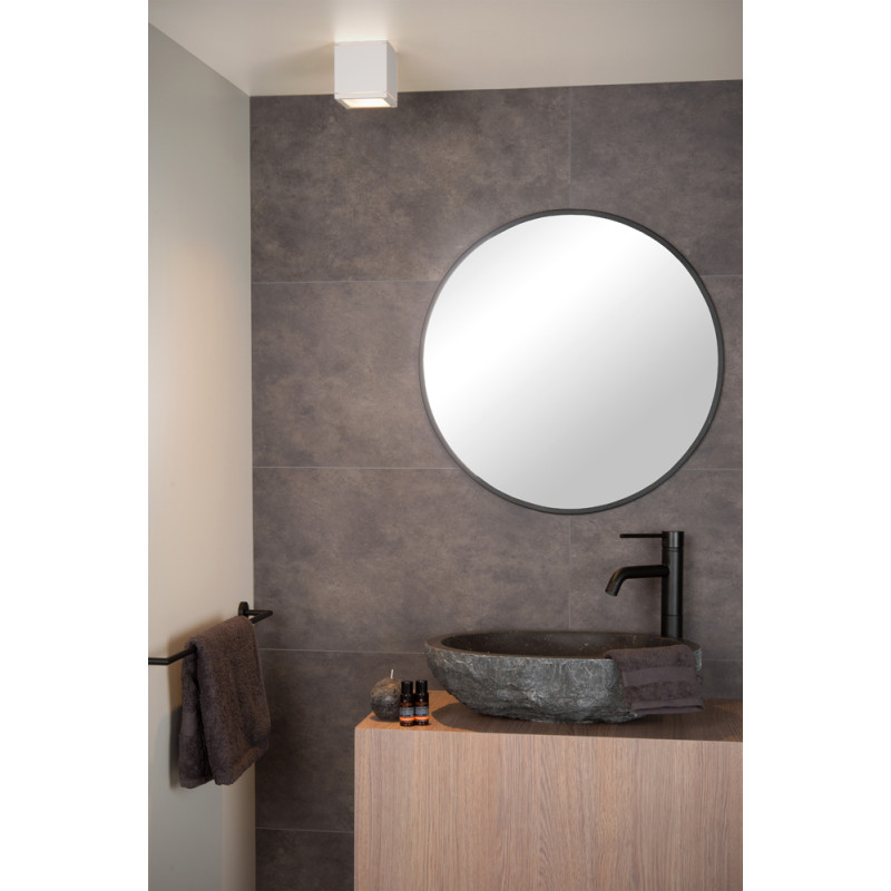 Spot de salle de bain carré Aven GU10 50 W blanc LUCIDE Spot de salle de bain carré Aven GU10 50 W blanc LUCIDE