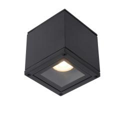 Spot pour salle de bain Aven noir carré GU10 50 W LUCIDE