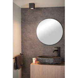 Spot de salle de bain carré Aven GU10 50 W noir LUCIDE Spot de salle de bain carré Aven GU10 50 W noir LUCIDE
