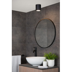 Spot de salle de bain rond Aven GU10 50 W noir LUCIDE Spot de salle de bain rond Aven GU10 50 W noir LUCIDE