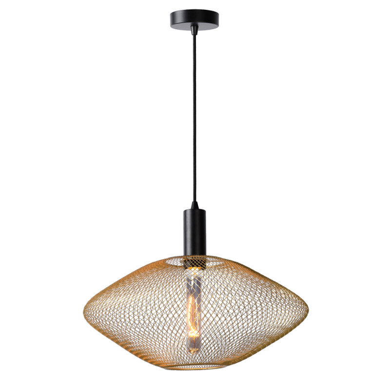 Suspension Mesh Ø 45 cm E27 40 W dimmable dorée LUCIDE