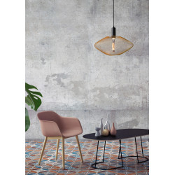 Suspension Mesh Ø 45 cm E27 40 W dimmable dorée LUCIDE